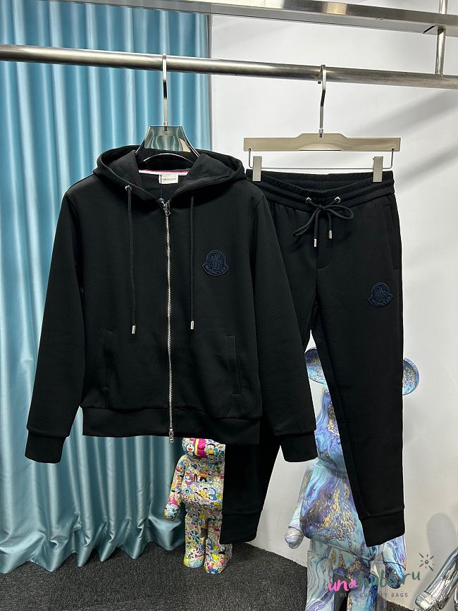 Moncler Men Black Hoodie Set - 1