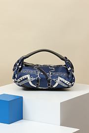 HERMES Silk Balusoie Bag Bleu Indigo - 32 x 24 x 12cm  - 1