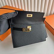 	 Hermes Kelly Sellier 20 Mini en Desordre Epsom Black - 6