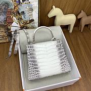 Hermes Kelly Bag 25cm Himalaya Crocodile Leather - 5