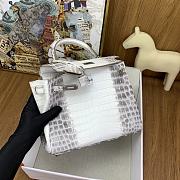 Hermes Kelly Bag 25cm Himalaya Crocodile Leather - 4