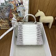 Hermes Kelly Bag 25cm Himalaya Crocodile Leather - 2