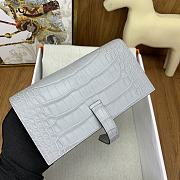 Hermes Bearn Wallet Grey Crocodile  - 2