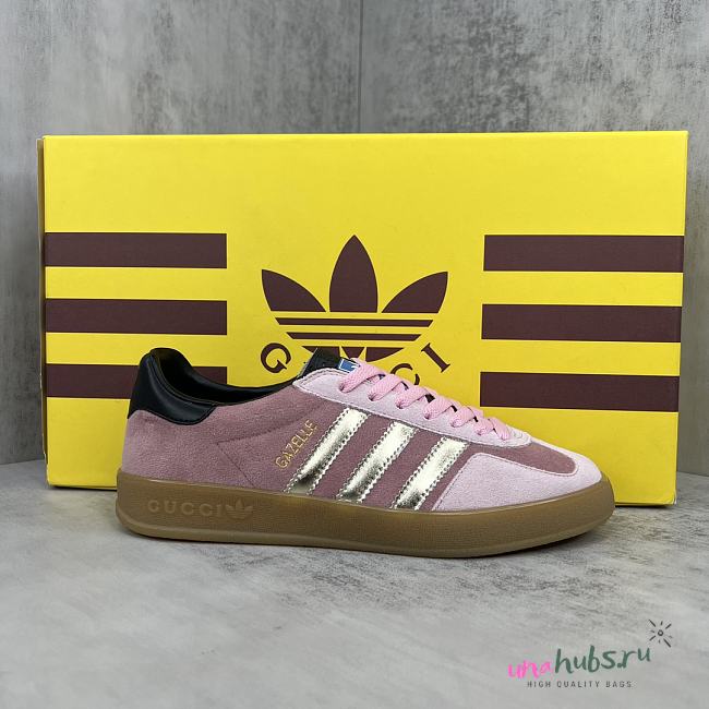 Adidas x Gucci Gazelle Pink Velvet  - 1