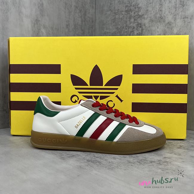 adidas Gazelle x Gucci White Leather - 1