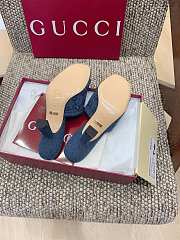 Gucci 80mm GG-monogram Denim Mules | Blue - 2