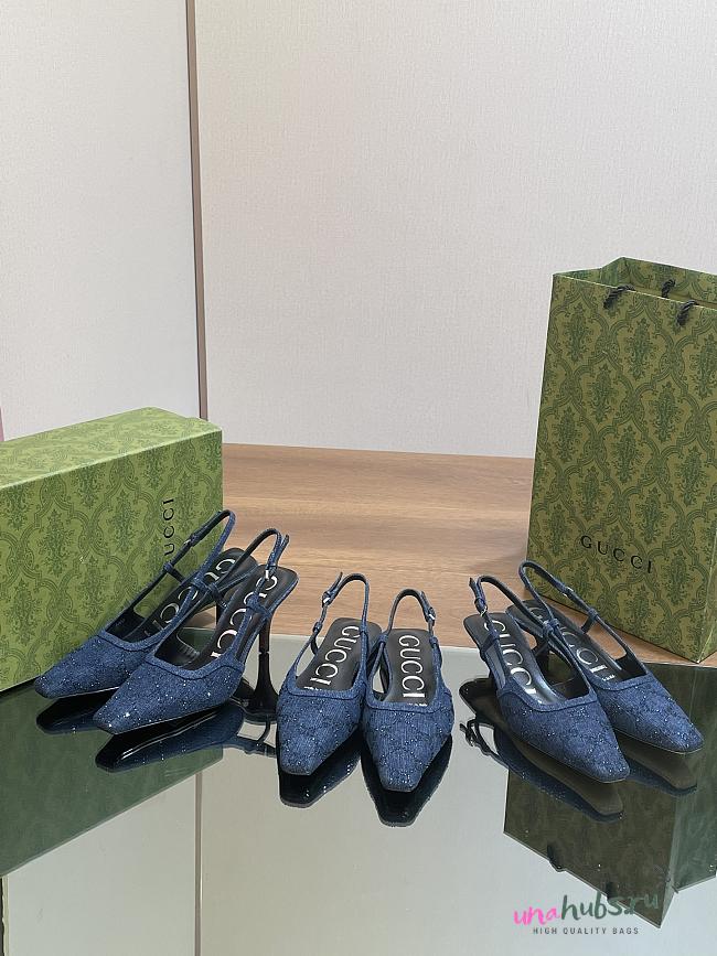 Gucci crystal-embellished GG Monogram Pumps - 1