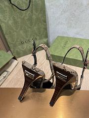 Gucci Beige/Brown GG Canvas Slingback Pumps - 2