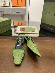 Gucci - GG embellished moiré slingback pumps 3.5cm - 4
