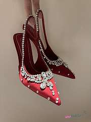 Gucci Satin Slingback Heels Red 10.5cm - 1
