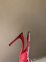 Gucci Satin Slingback Heels Red 10.5cm - 2