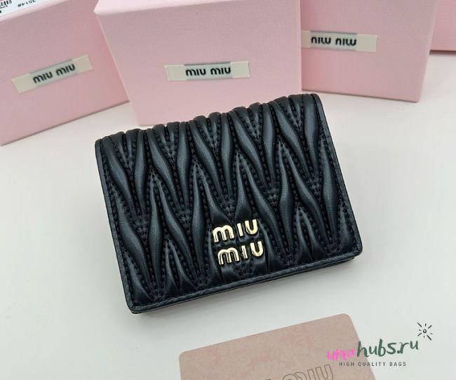 Miu Miu Small matelassé nappa leather wallet - 11.5*10*3cm - 1