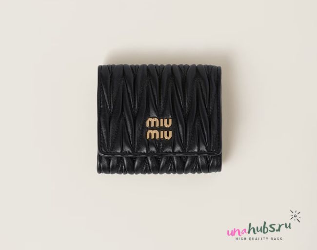 Miu Miu Small matelassé nappa leather wallet 7.8cmx10.2cmx3.8cm - 1