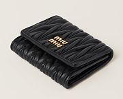 Miu Miu Small matelassé nappa leather wallet 7.8cmx10.2cmx3.8cm - 4