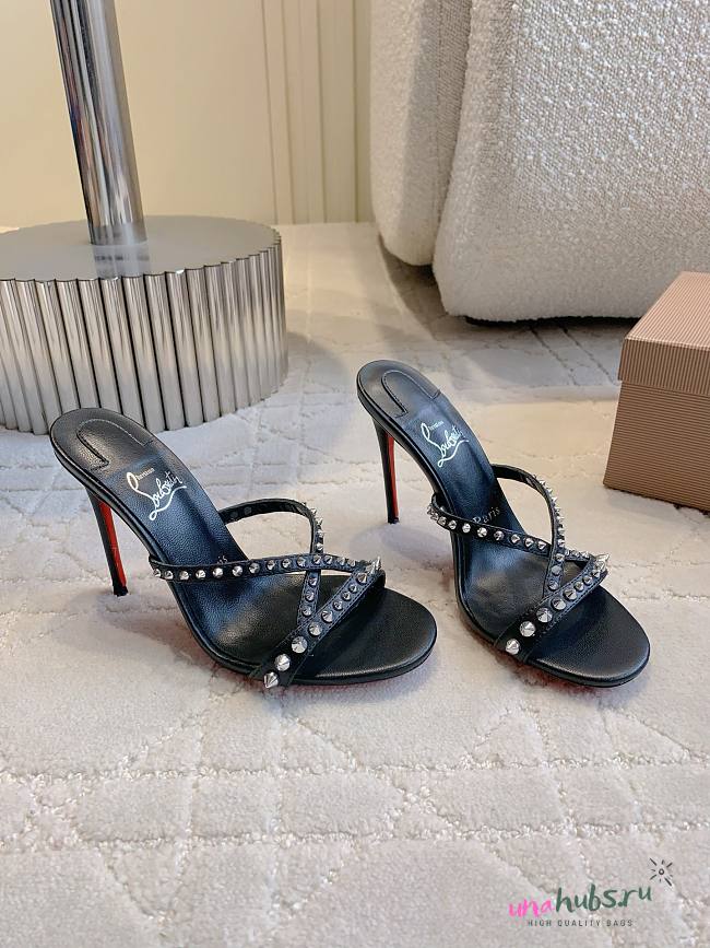 Christian Louboutin 85mm Tatoosh Spikes Mules | White - 1