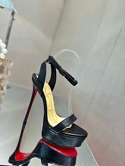 Chrisitian Louboutin Loubi Queen Alta - 150 mm Strappy sandals - Nappa leather - Blush - 5