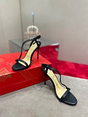 Christian Louboutin Rosalie - 100 mm Sandals - Kid leather and PVC - Black - 4