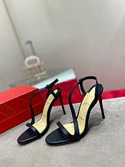 Christian Louboutin Rosalie - 100 mm Sandals - Kid leather and PVC - Black - 2