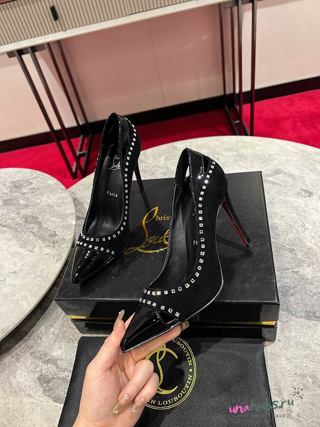 Christian Louboutin Duvette Spikes 100 suede pumps - 1