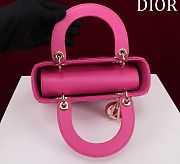 2017 Dior LADY DIOR  lambskin badge Diana package   rose red - 2