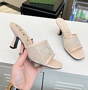 Gucci 85mm GG Supreme-crystal Mules  - 1