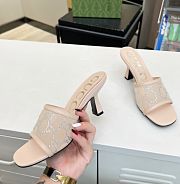Gucci 85mm GG Supreme-crystal Mules  - 6