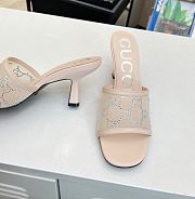 Gucci 85mm GG Supreme-crystal Mules  - 3