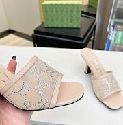 Gucci 85mm GG Supreme-crystal Mules  - 5