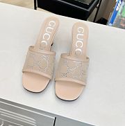 Gucci 85mm GG Supreme-crystal Mules  - 4