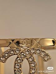Chanel Metal Strass Gold Crystal Cuff - 3