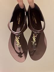 YSL CASSANDRE SANDALS IN SMOOTH LEATHER 4 colors - 3