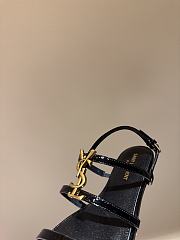 YSLCassandra open-toe Sandals Patent - 4