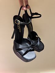 YSL DEBBIE platform sandals in satin crepe 13.5cm - 1