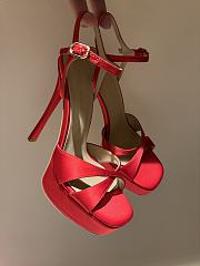 YSL DEBBIE platform sandals in satin crepe 13.5cm - 4