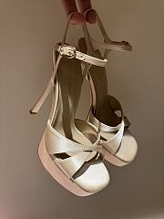 YSL DEBBIE platform sandals in satin crepe 13.5cm - 3