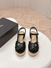 Chanel Wedge Leather Sandals - 1