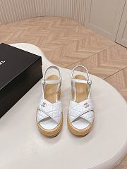 Chanel Wedge Leather Sandals - 2