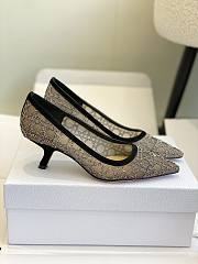 Dior Capture Heeled Pumps Transparent Mesh with Strass Cannage Motif - 2