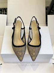 	 Dior Capture Heeled Slingback Transparent Mesh with Strass Cannage Motif - 1