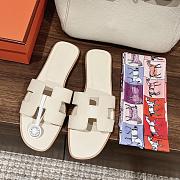 Hermes Oran All Black Slides - 5