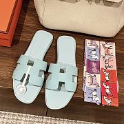Hermes Oran All Black Slides - 2