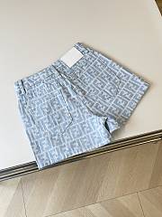 	 Fendi FF Logo Light BLue Short Jeans - 6