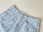 	 Fendi FF Logo Light BLue Short Jeans - 5
