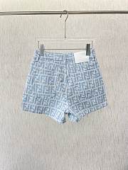 	 Fendi FF Logo Light BLue Short Jeans - 3