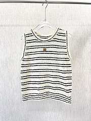 Celine Women stripes black white tank top - 1