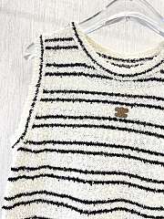 Celine Women stripes black white tank top - 3