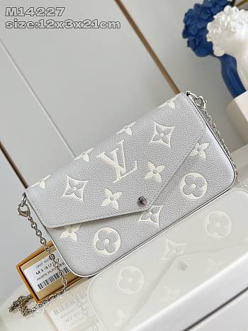 Louis Vuitton Pochette Felicia Gray Bag 