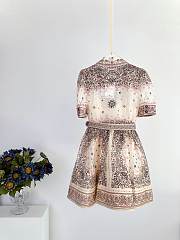 Zimmermann Matchmaker belted paisley-print linen and silk-blend mini dress  - 6