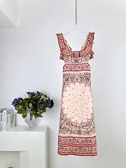 ZIMMERMANN Ruffle-Trim Paisley Linen Dress  - 3