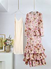 ZIMMERMANN Illustration-print Tiered Dress  - 1